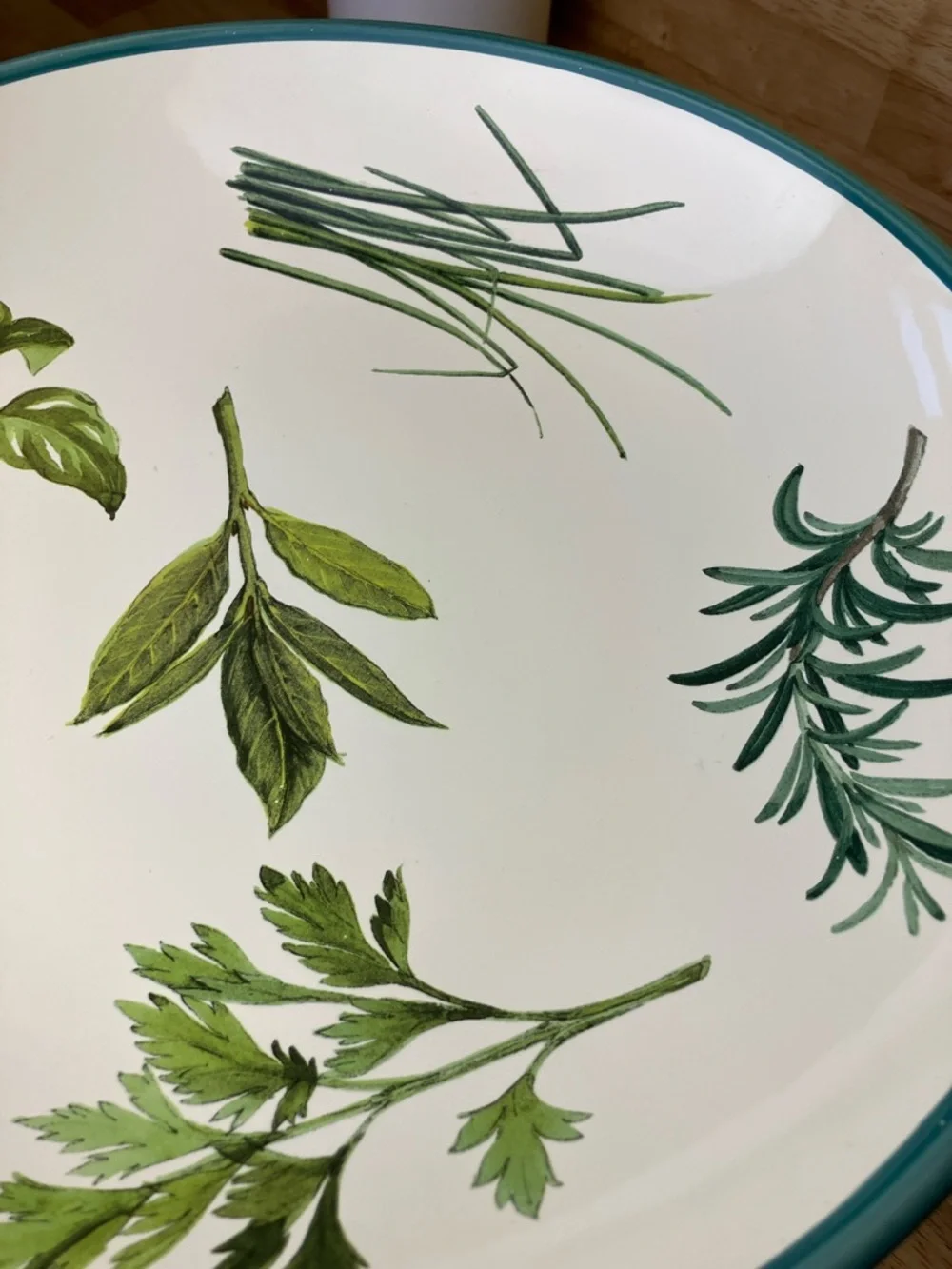 Villeroy & Boch Pedestal Bowl Fresh Herbs Ceramic Footed Platter